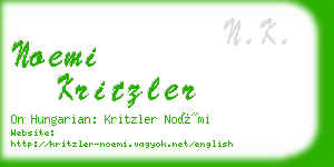 noemi kritzler business card